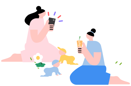 육아크루 일러스트